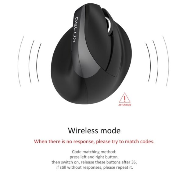 Bluetooth 4.0 & 2.4GHz Dual Mode Ergonomic Rechargeable Silent Click Vertical Mouse