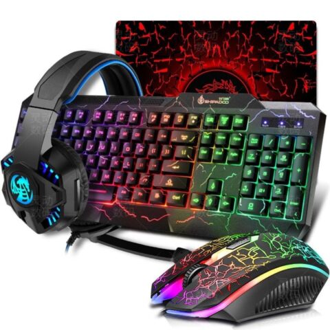 Ergonomic Wired Full Key Professional Mechanical Gaming Set