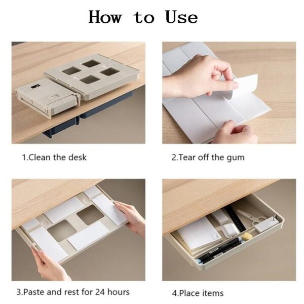 Under Desk Drawer Storage Box For Office